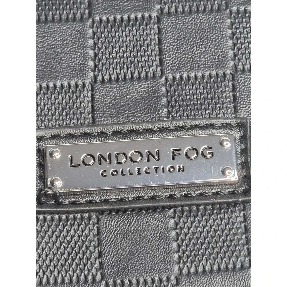 London Fog Houston‎ Flap Over Shoulder Bag In Black W/Silver Hardware NWT